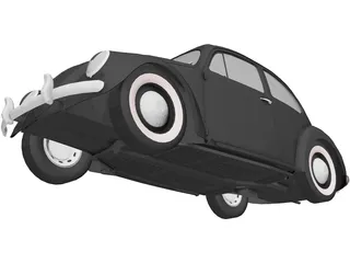 Volkswagen Beetle (1948) 3D Model preview