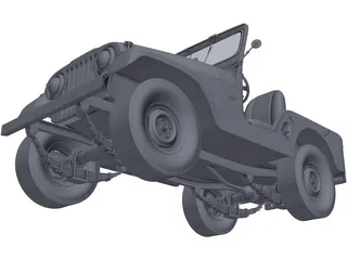 Jeep Willys CJ5 (1954) 3D Model preview