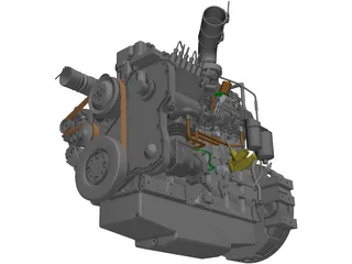 Cummins ISL Engine 3D Model preview