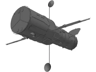 Hubble Space Telescope 3D Model preview