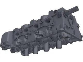 Nissan CR14DE Cylinder Head 3D Model preview