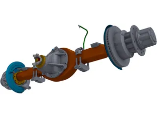 Ford F-450 Rear Axle 3D Model preview