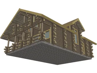 Log House 3D Model preview