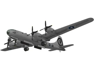 Boeing B-29 Superfortress 3D Model preview