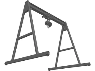 Overhead Crane 5T 3D Model preview