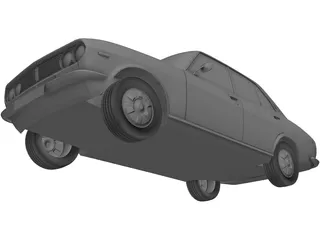 Mazda 616 4-Door Sedan (1974) 3D Model preview