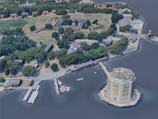 New York City, Governors Island, USA (2019) 3D Model preview