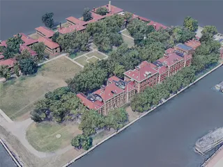 New York City, Ellis Island, USA (2019) 3D Model preview