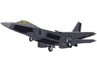F-22A Raptor 3D Model preview