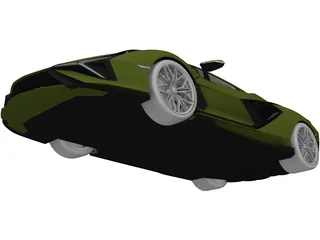 Lamborghini Sian FKP 37 (2020) 3D Model preview