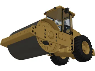 Soil Road Roller 3D Model preview