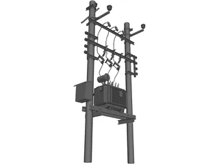 Electrical Transformator 3D Model preview