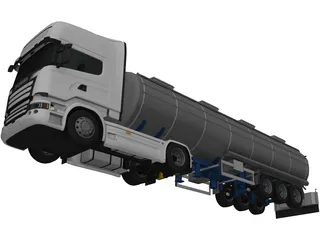 Scania R730 Tanker 3D Model preview