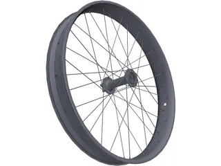 Fatbike Rim Rear 3D Model preview