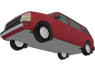 Dodge Caravan (1984) 3D Model preview