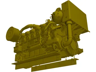Caterpillar 3512 Generator Engine 3D Model preview