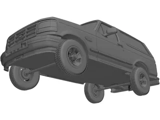 Ford Bronco (1992) 3D Model preview