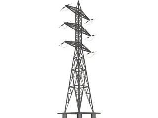 Electricity Pylon 3D Model preview