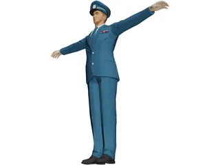 USAF Officer 3D Model preview