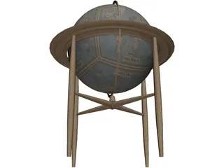 Antique Globe 3D Model preview