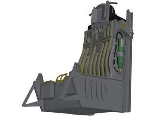 Aces II Seat 3D Model preview