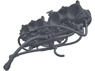 Honda CBR 600 RR Engine Intake 3D Model preview