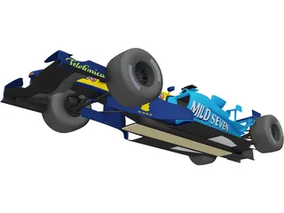 Renault F1 R25 3D Model preview