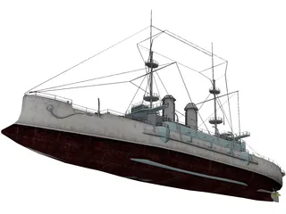 Mikasa Battleship 3D Model preview