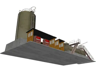 Petrol Factory 3D Model preview