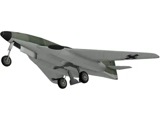 Messerschmidt Me 262 HG III 3D Model preview