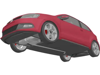Volkswagen Polo GTI (2012) 3D Model preview