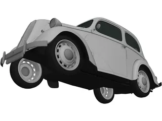 Ford Anglia E494A 2-door Saloon (1949) 3D Model preview