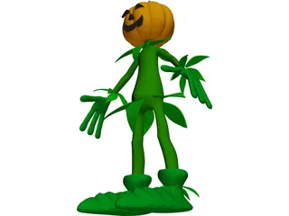 Pumpkin Man 3D Model preview