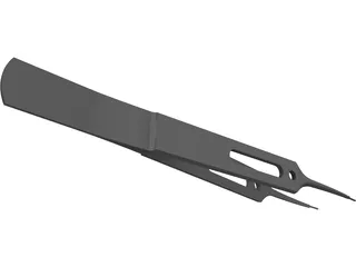 Forceps for Eye Surgery 3D Model preview