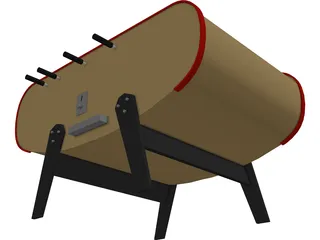Foosball Table 3D Model preview
