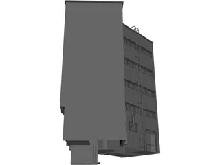 Kaigaten 14 Concrete Urban Building 3D Model preview