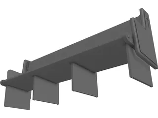 Church Bench 3D Model preview