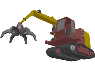 Car Wrecker Crane 3D Model preview