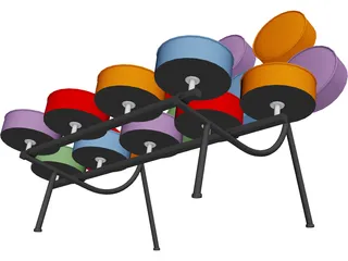 Nelson Marshmallow Sofa 3D Model preview
