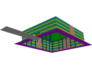 Microchip Office Building 3D Model preview