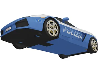 Lamborghini Gallardo Italian Police 3D Model preview