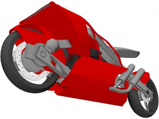 Motorcycle Concept 3D Model preview