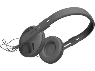 Sennheiser HD-540 Reference Headphones 3D Model preview