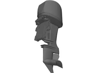 Outboard Motor Yamaha 40HP 3D Model preview