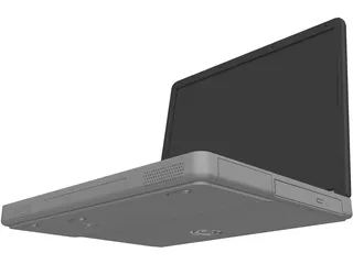 Dell Inspiron 1100 Laptop Computer 3D Model preview