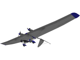 Glider Airplane 3D Model preview