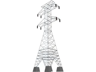 High Tension Tower 3D Model preview