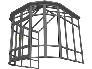 UPVC Traditional Conservatory 3D Model preview