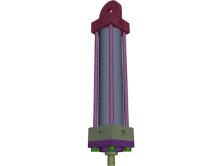 Hydraulic Piston 3D Model preview