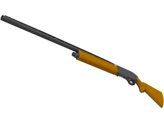Winchester 1400 Shotgun 3D Model preview